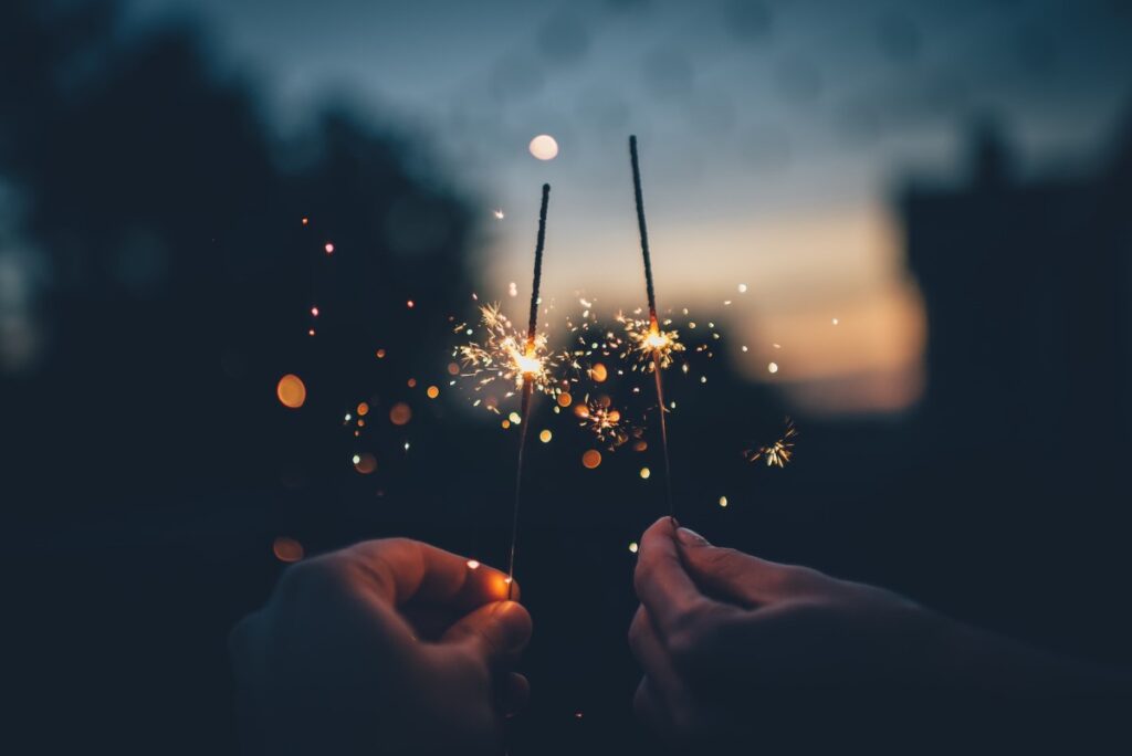 New Years Resolutions for Your Website - Sparklers