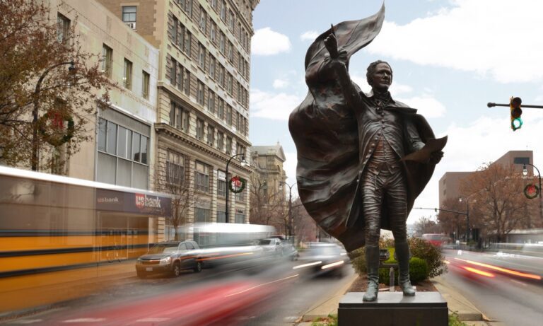 Statue of Alexander Hamilton for The Richards Injury Firm